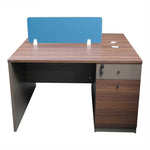 Load image into Gallery viewer, Workstation For Two People (x2) with Side Drawers - Brown-GCC Home Center