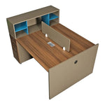 Load image into Gallery viewer, Workstation For Two People (x2) with Side Drawers - Brown-GCC Home Center