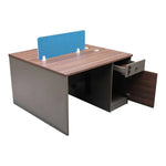 Load image into Gallery viewer, Workstation For Two People (x2) with Side Drawers - Brown-GCC Home Center