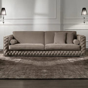 Elegant Upholstered Box Sofa With Solid Wooden Frame-GCC Home Center