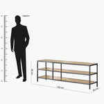 Load image into Gallery viewer, 1.3 Metre Glass Top TV Unit for TVs up to 55 inches