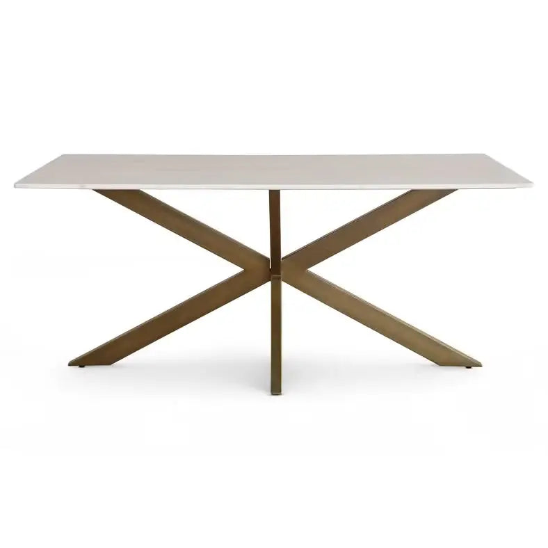 1+6 Seater Dining Set with Brera Chairs – Gold