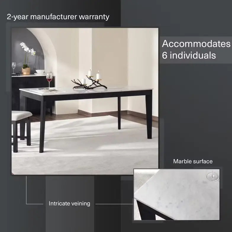 1+6 Seater Dining Set with Elke Chairs Package