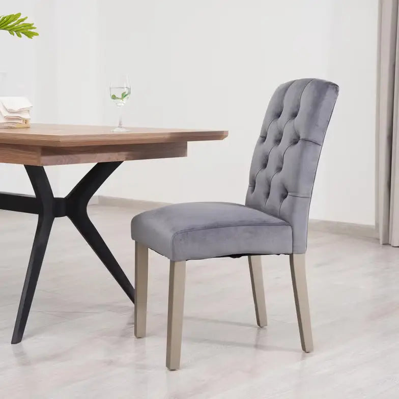 1+6 Seater Marble Dining Set with Elke Chairs – White (Marble Top)