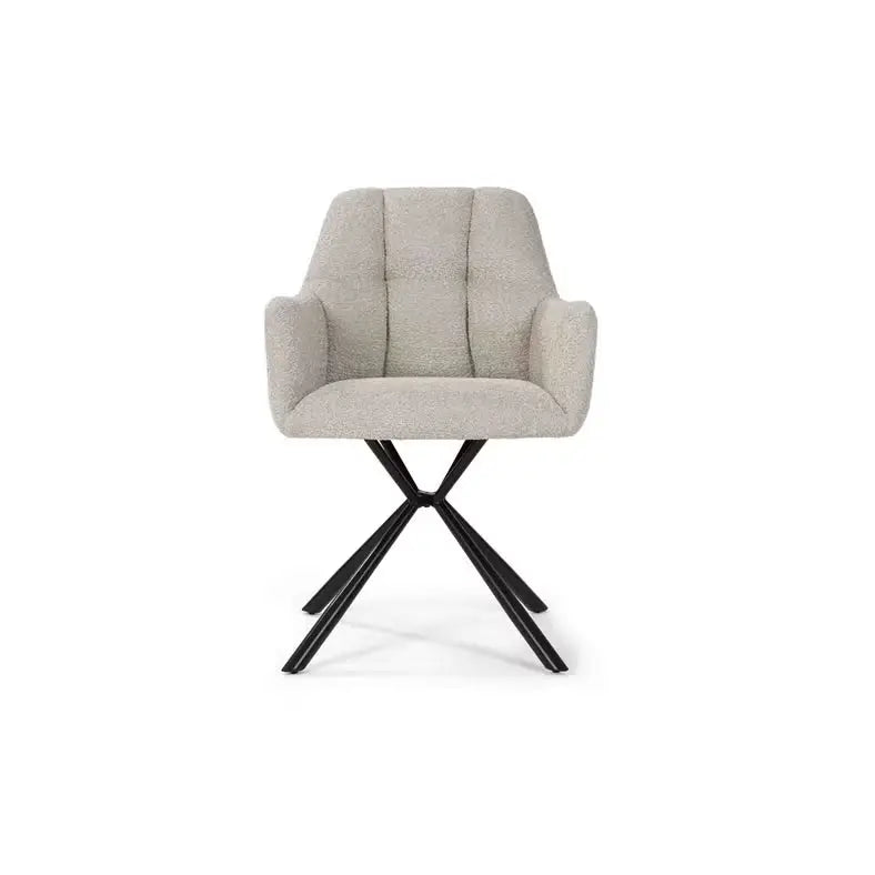 1+6 Seater Round Dining Set with Corina Chairs – White