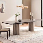 Load image into Gallery viewer, 1+8 Seater Dining Set with Hemper Chairs, Engineered Wood Frame – Brown