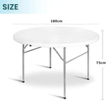 Load image into Gallery viewer, 1.8M (6 Ft) Round Folding Card Table For Indoor And Outdoor – White