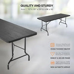 Load image into Gallery viewer, 1.8M Folding Lightweight Trestle Camping Table – Black (180×75×75cm)