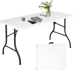 Load image into Gallery viewer, 1.8M Folding Lightweight Trestle Camping Table – Black (180×75×75cm)
