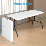 Load image into Gallery viewer, 1.8M Folding Lightweight Trestle Camping Table – Black (180×75×75cm)