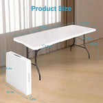 Load image into Gallery viewer, 1.8M Folding Lightweight Trestle Camping Table – Black (180×75×75cm)