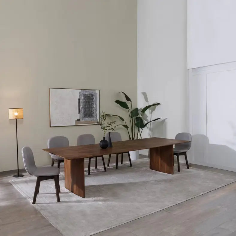 10 Seater Solid Wood Dining Table – Natural