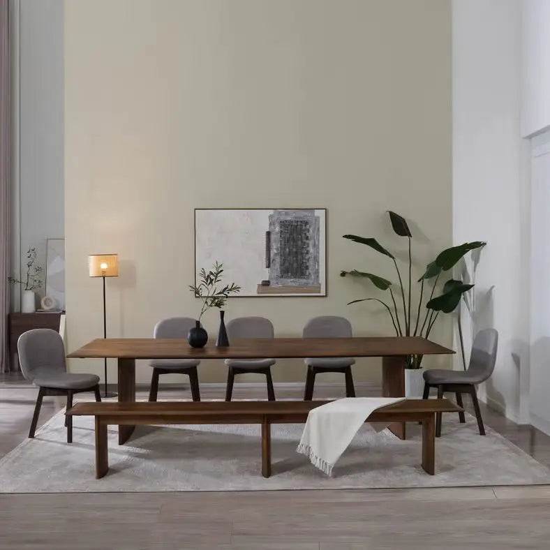 10 Seater Solid Wood Dining Table – Natural