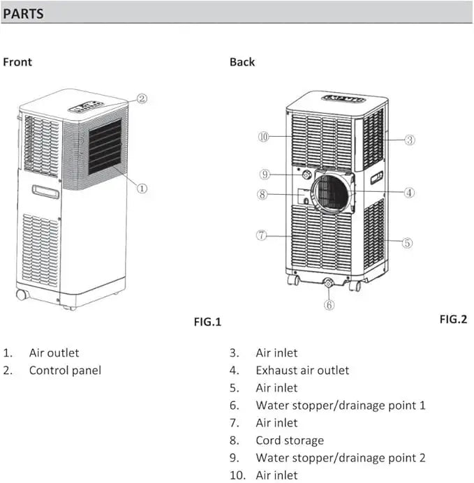 12000 BTU Portable Air Conditioner | 4 Modes & 3 Fan Speeds