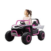 12V Kids Ride-On Buggy –Super Hawk UTV Ride-On Jeep - Pink -
