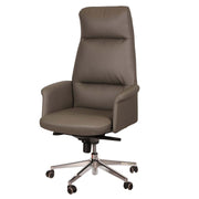 Luxury PU leather High Back Office Chair With Height Adjustable And Swivel Wheels-GCC Home Center