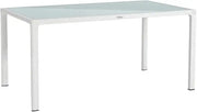 160 x 90 cm Dining Table - Rattan Look White-GCC Home Center