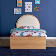 Upholstered Headboard Single Bed - 120x200 cm-GCC Home Center