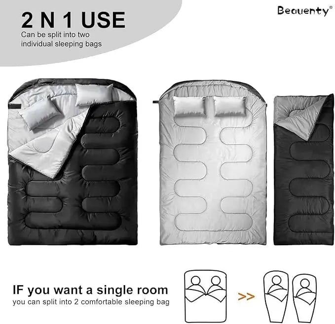 180CM bag length, cap is 30CM long Outdoor Camping Sleeping Bag-GCC Home Center