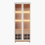 Load image into Gallery viewer, 2-Door Curio Cabinet with LED Light