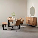 Load image into Gallery viewer, 2-Door Live Edge Solid Wood Sideboard with 3 Drawers