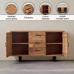 Load image into Gallery viewer, 2-Door Live Edge Solid Wood Sideboard with 3 Drawers