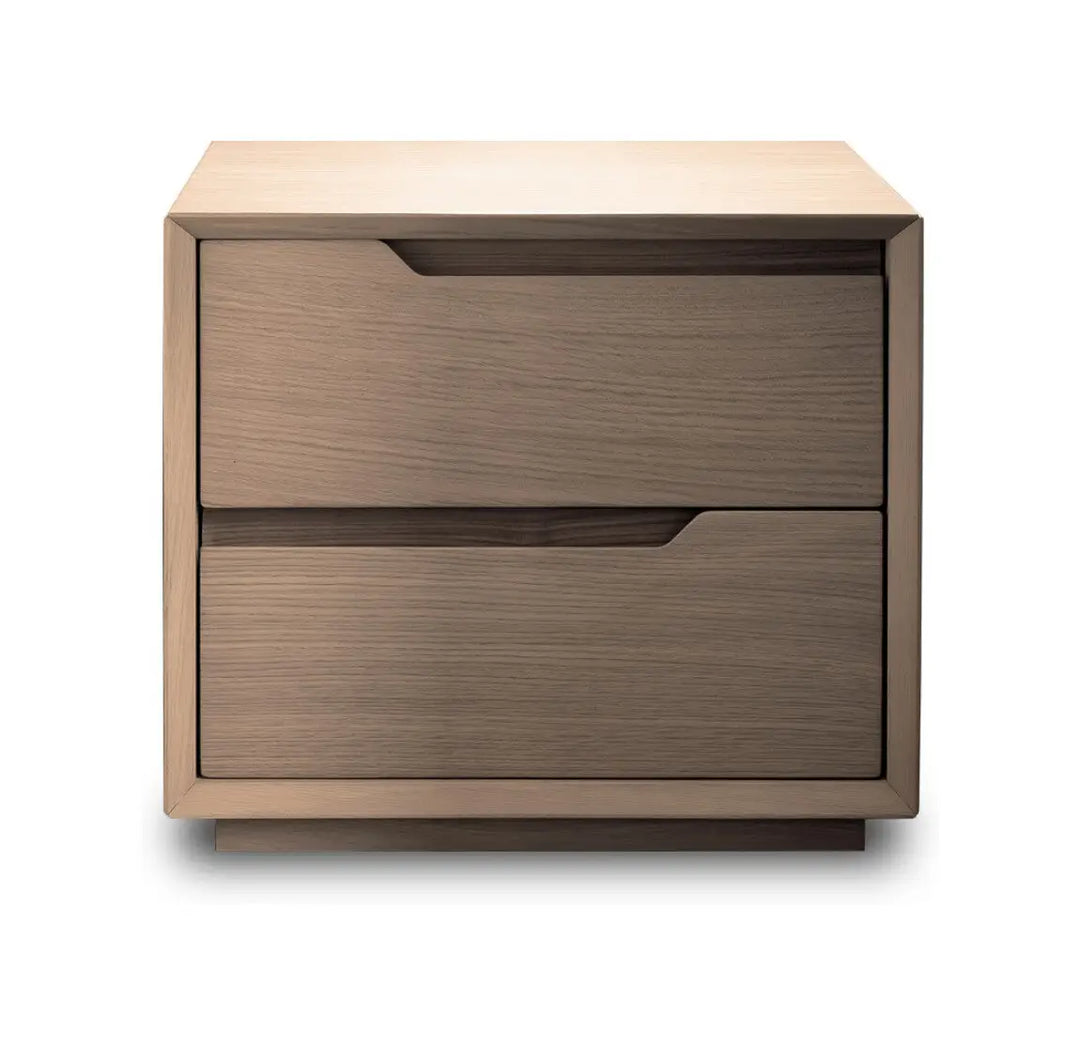 2 Drawer Nightstand with Hollowed Grip-GCC Home Center