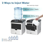 Load image into Gallery viewer, 2 in 1 Ice Maker Machine with Cold Water Dispenser, 12pcs S/M/L Size Ice Cube ready in 10 Minutes, 48LBS/24H,Stainless Steel Ice Machine with Ice Scoop,1 Year Warranty
