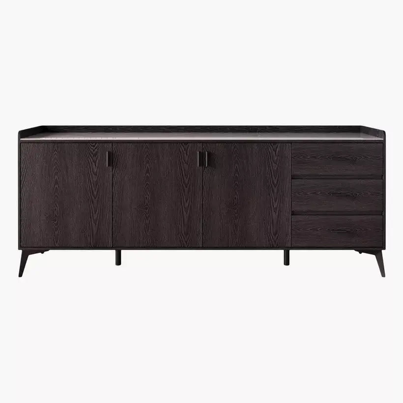 2 Meter 3-Door Sintered Stone Top Large Sideboard with 3 Drawers