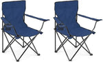 Load image into Gallery viewer, 2 Pcs Portable Folding Beach Chair Multi-Purpose Camping Chair for Adult, Lightweight Patio Chair for Outdoor, Supports 110kgs Load With Carry Bag-GCC Home Center
