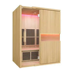 Load image into Gallery viewer, 2-Person Infrared Wooden Sauna Room – Hemlock Wood, Infrared Heating &amp; LED