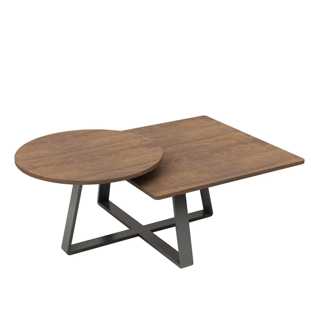 2-Piece Cross-Leg Nesting Table Set for Stylish & Space-Saving Interiors