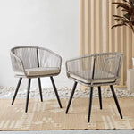 Load image into Gallery viewer, 2-Seater Outdoor Balcony Set with Cushions