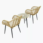 Load image into Gallery viewer, 2-Seater Outdoor Patio Set with Cushions