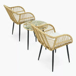 Load image into Gallery viewer, 2-Seater Outdoor Patio Set with Cushions