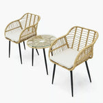 Load image into Gallery viewer, 2-Seater Outdoor Patio Set with Cushions
