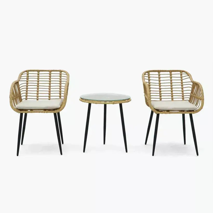 2-Seater Outdoor Patio Set with Cushions