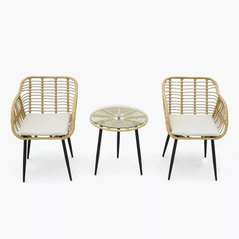 2-Seater Outdoor Patio Set with Cushions