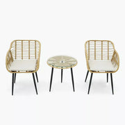 2-Seater Outdoor Patio Set with Cushions