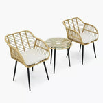 Load image into Gallery viewer, 2-Seater Outdoor Patio Set with Cushions