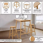 Load image into Gallery viewer, 2-Seater Solid Wood High Dining Set
