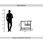 Load image into Gallery viewer, 2-Tier Serving Trolley – Melamine – Black/Natural Finish