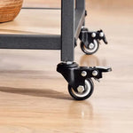 Load image into Gallery viewer, 2-Tier Serving Trolley – Melamine – Black/Natural Finish