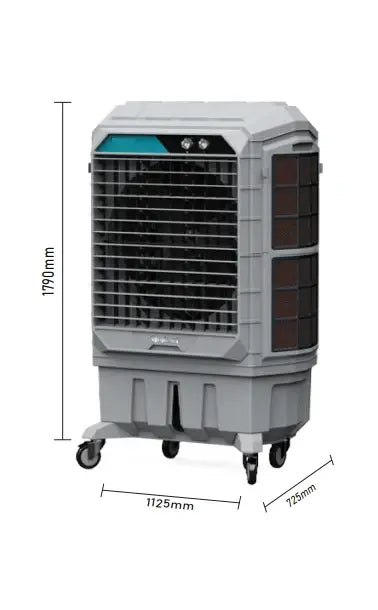 200L commercial Portable Industrial Evaporative Air Cooler, indoor and outdoor areas, with strong wheels & brakes