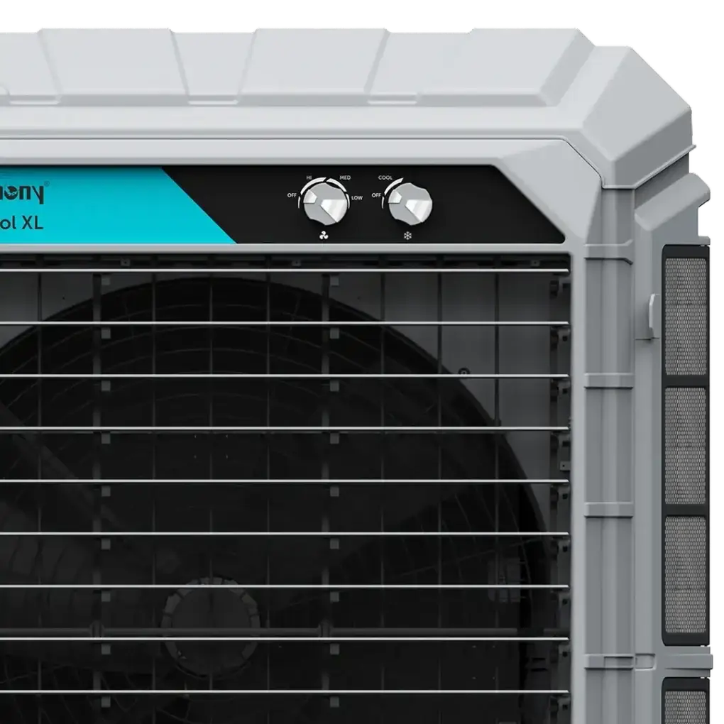 200L commercial Portable Industrial Evaporative Air Cooler, indoor and outdoor areas, with strong wheels & brakes