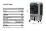 Load image into Gallery viewer, 200L commercial Portable Industrial Evaporative Air Cooler, indoor and outdoor areas, with strong wheels &amp; brakes