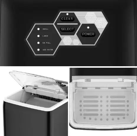 20KG/Day Freestanding Bullet Ice Maker, Digital Control Panel with LED Display, Ice Full Sensor, Water Lacking Alert, Easy to Remove Ice Bucket, Self-clean (ICM2011B Black) 2.6 L 160 W ICM2011B Black