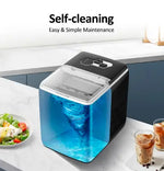 Load image into Gallery viewer, 20KG/Day Freestanding Bullet Ice Maker, Digital Control Panel with LED Display, Ice Full Sensor, Water Lacking Alert, Easy to Remove Ice Bucket, Self-clean (ICM2011B Black) 2.6 L 160 W ICM2011B Black