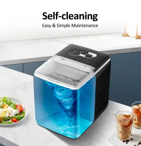 20KG/Day Freestanding Bullet Ice Maker, Digital Control Panel with LED Display, Ice Full Sensor, Water Lacking Alert, Easy to Remove Ice Bucket, Self-clean (ICM2011B Black) 2.6 L 160 W ICM2011B Black