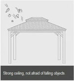 Load image into Gallery viewer, 3.65x3m Double Roof Iron Gazebo - Black-GCC Home Center